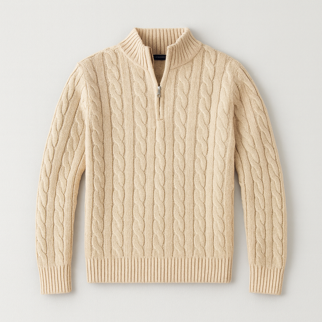 Stylish Old Money Half Zip Sweater