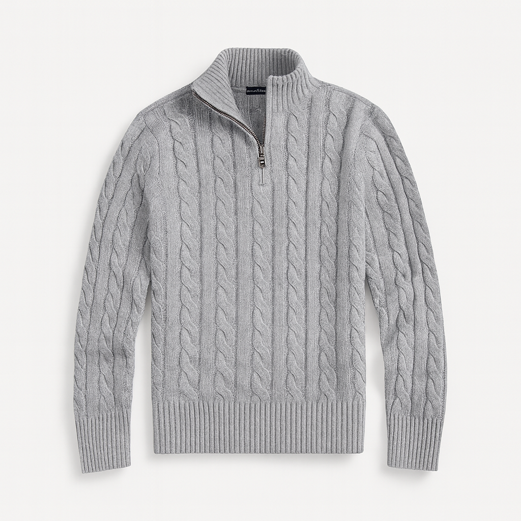 Stylish Old Money Half Zip Sweater