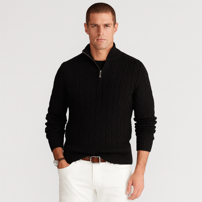Stylish Old Money Half Zip Sweater