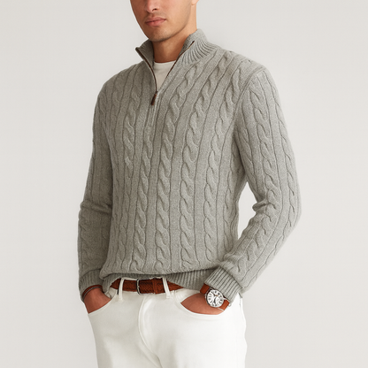 Stylish Old Money Half Zip Sweater