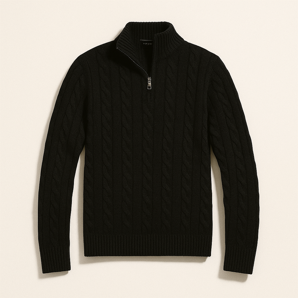 Stylish Old Money Half Zip Sweater