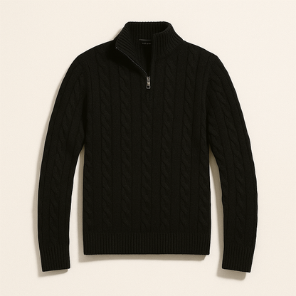 Stylish Old Money Half Zip Sweater