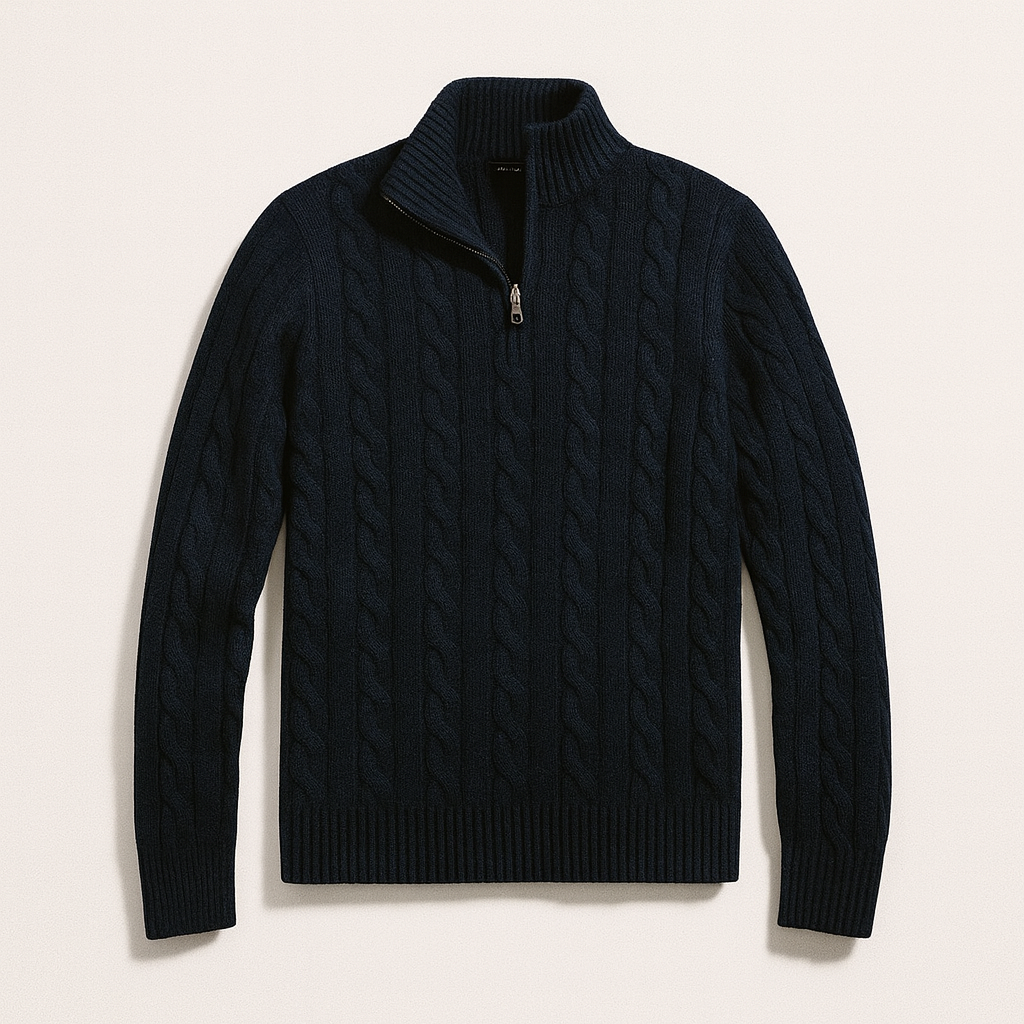Stylish Old Money Half Zip Sweater