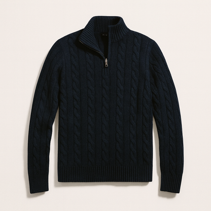 Stylish Old Money Half Zip Sweater