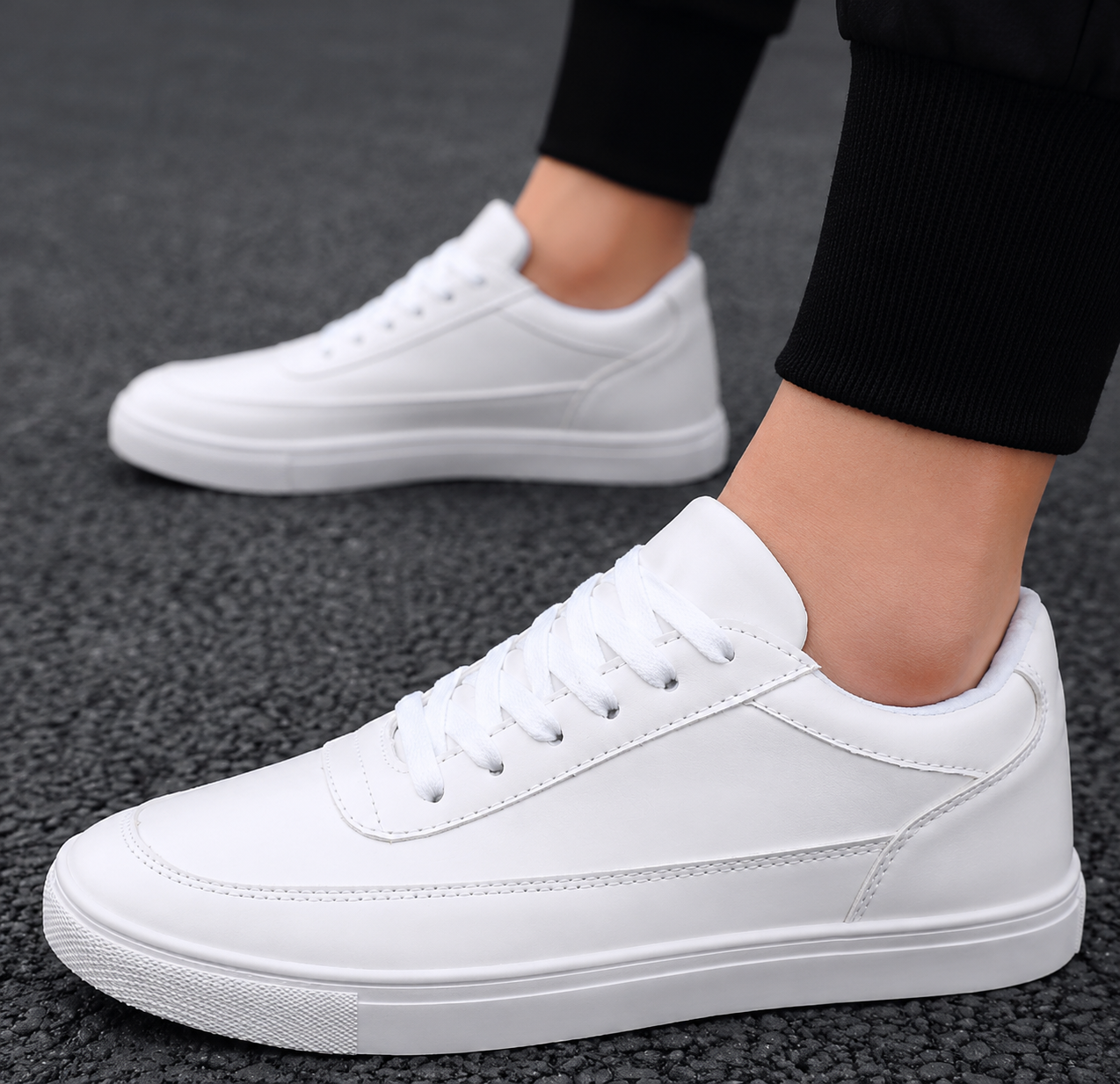 Stylish White Sneakers for Men with Comfortable Design