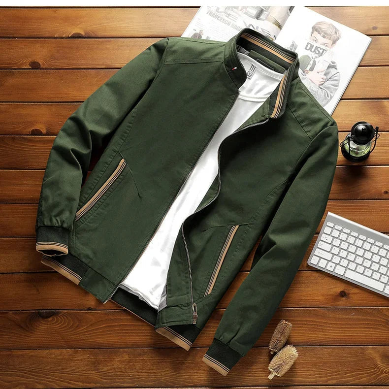 Solven | Cotton Bomber Jacket for Men with Classic Fit