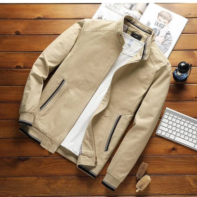 Solven | Cotton Bomber Jacket for Men with Classic Fit
