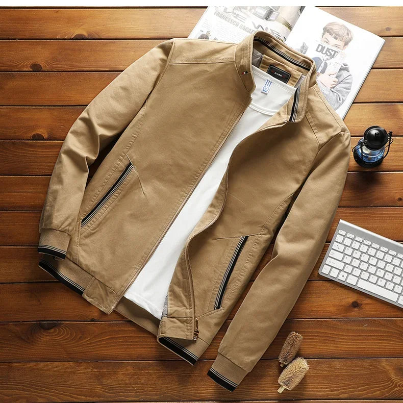 Solven | Cotton Bomber Jacket for Men with Classic Fit