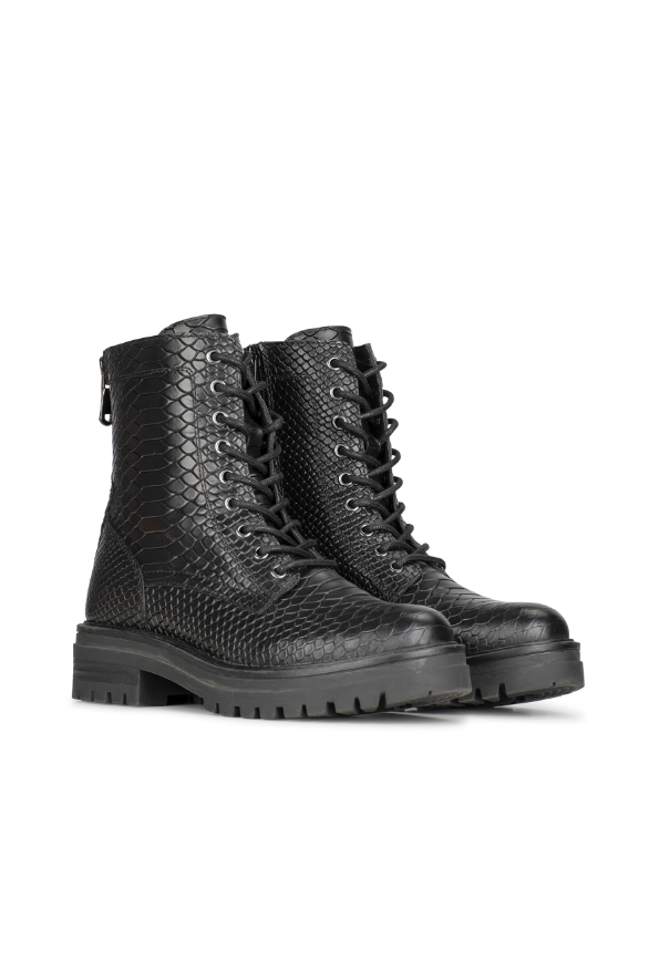 Stylish Python Pattern Lace-Up Shoes for Women – Comfortable Daily Wear Footwear