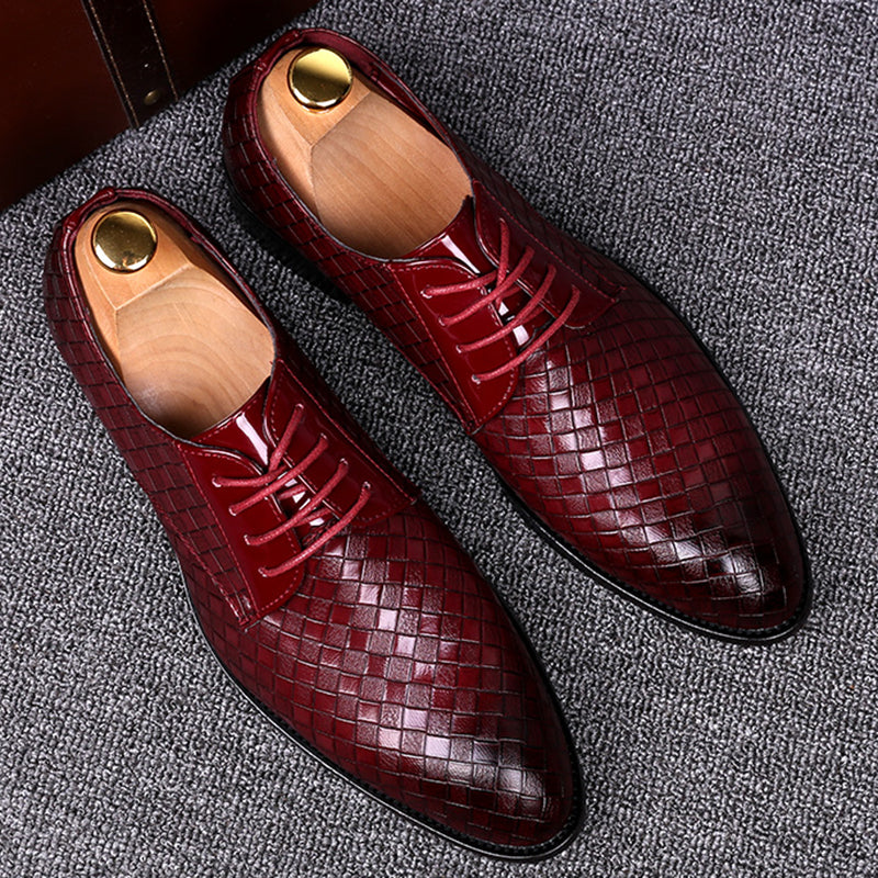 Classic Black Leather Men's Dress Shoes - BritishElegance