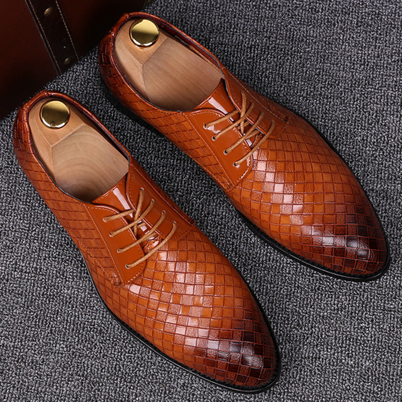 Classic Black Leather Men's Dress Shoes