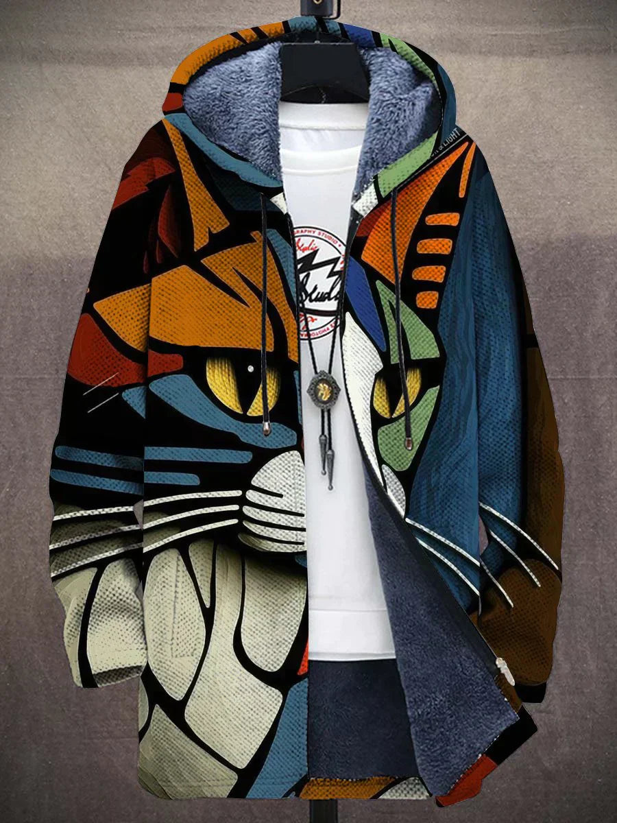 Mia | Women’s Stylish Cat Motif Jacket – Lightweight Transitional Coat for Comfortable Spring and Autumn Wear