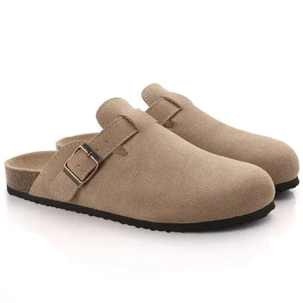 Luxury Leather Slip On Shoes - Comfortable Mule Clogs - BritishElegance