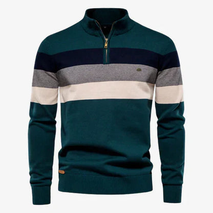 Sweater – Retro Stripes & Blended Warm Stable Knit Fit