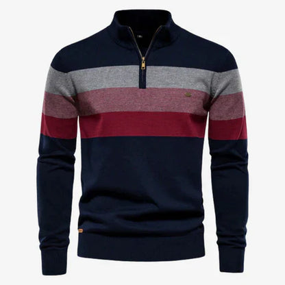 Sweater – Retro Stripes & Blended Warm Stable Knit Fit