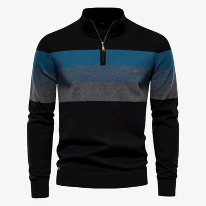 Sweater – Retro Stripes & Blended Warm Stable Knit Fit