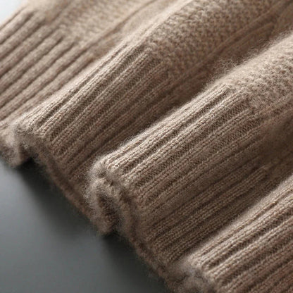 Sweater - Soft-Blend Polo Collar & Insulating Shape