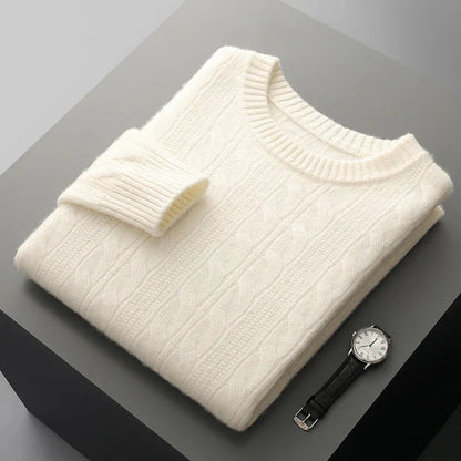 Sweater - Soft-Blend Polo Collar & Insulating Shape