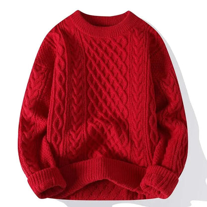 Classic Men's Patterned Crew Neck Sweater