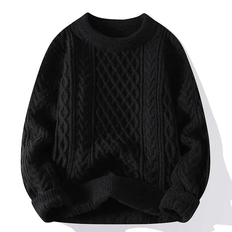 Classic Men's Patterned Crew Neck Sweater