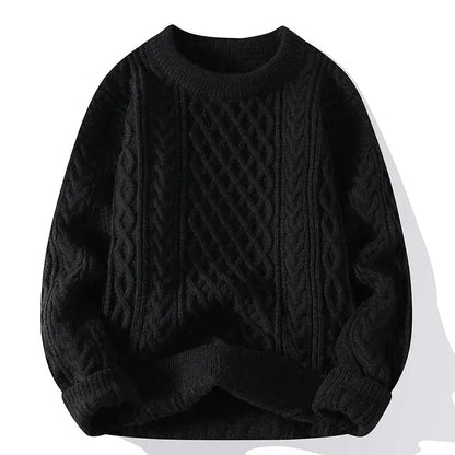 Classic Men's Patterned Crew Neck Sweater