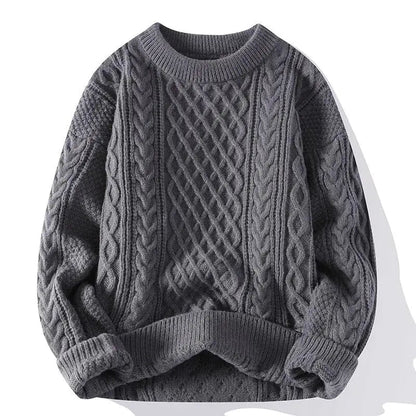 Classic Men's Patterned Crew Neck Sweater