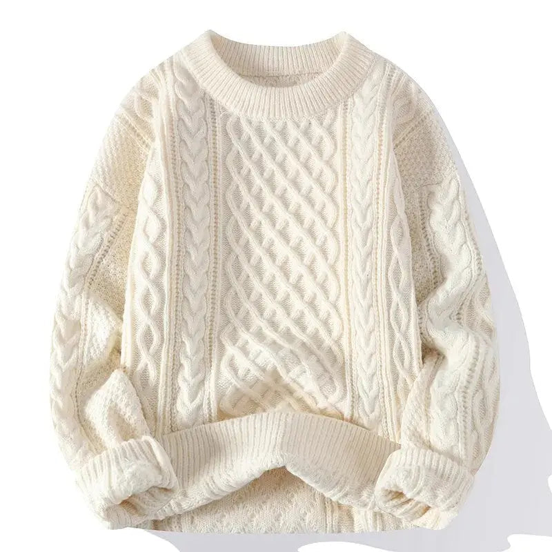 Classic Men's Patterned Crew Neck Sweater