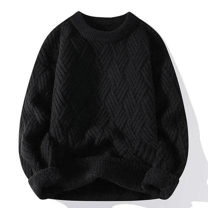 Classic Men's Patterned Crew Neck Sweater