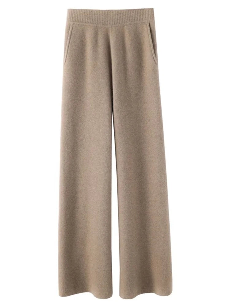 Cozy Cashmere High-Waisted Soft Pants