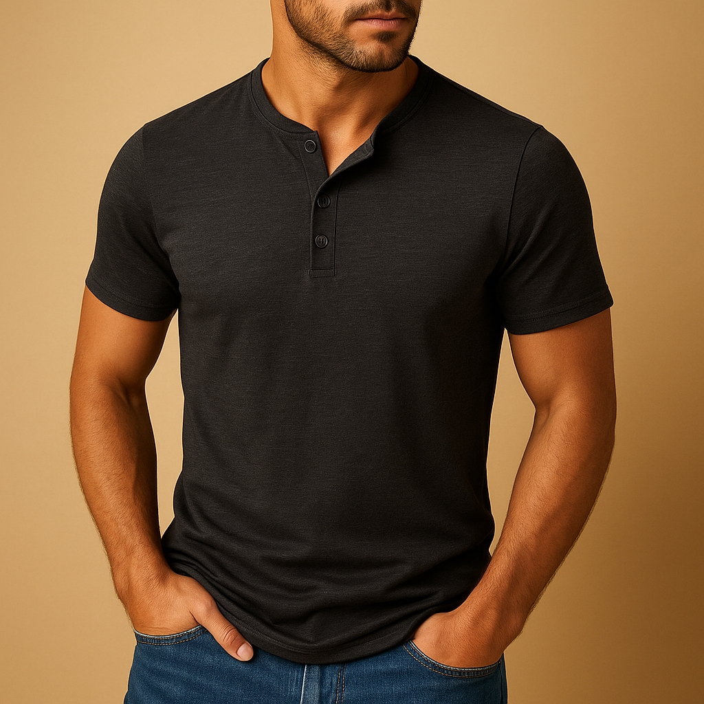T Shirt – Knit Blend Crew Neck & Flexible Shape Movement