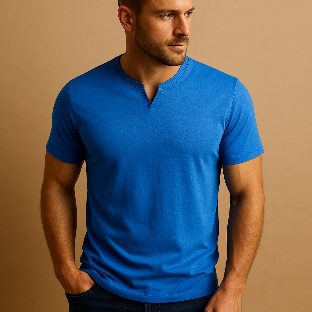 T Shirt – Knit Blend Crew Neck & Flexible Shape Movement