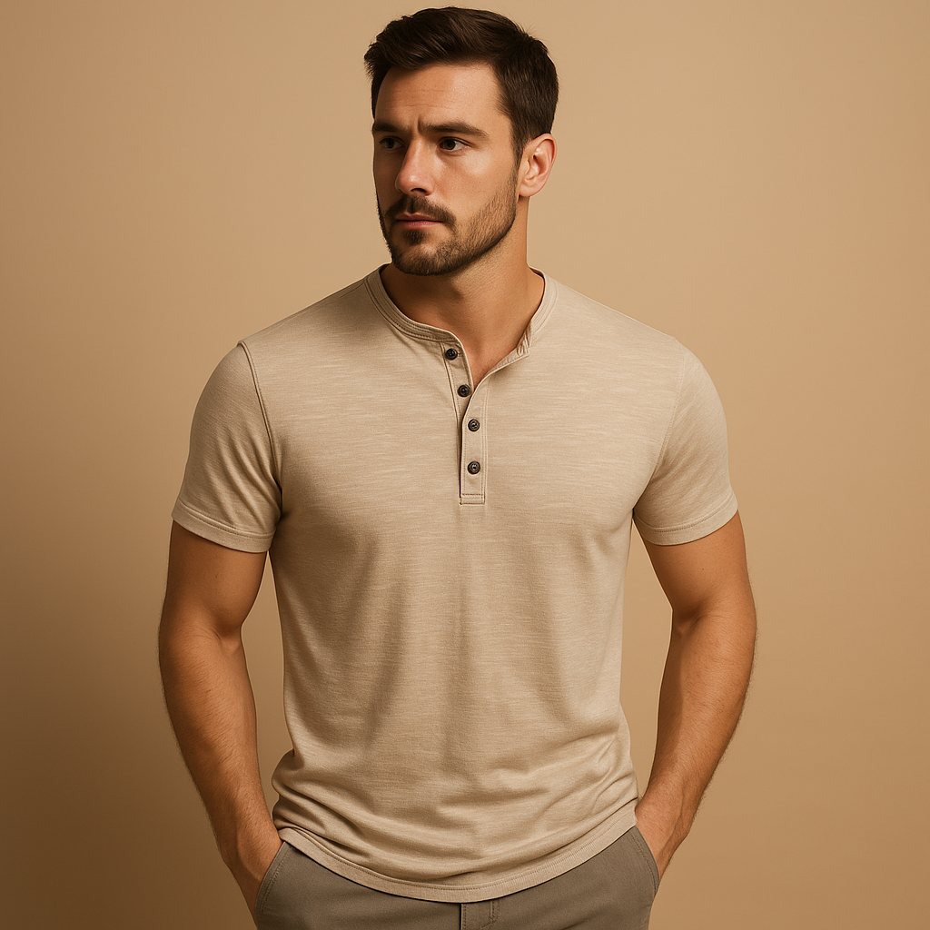 T Shirt – Knit Blend Crew Neck & Flexible Shape Movement