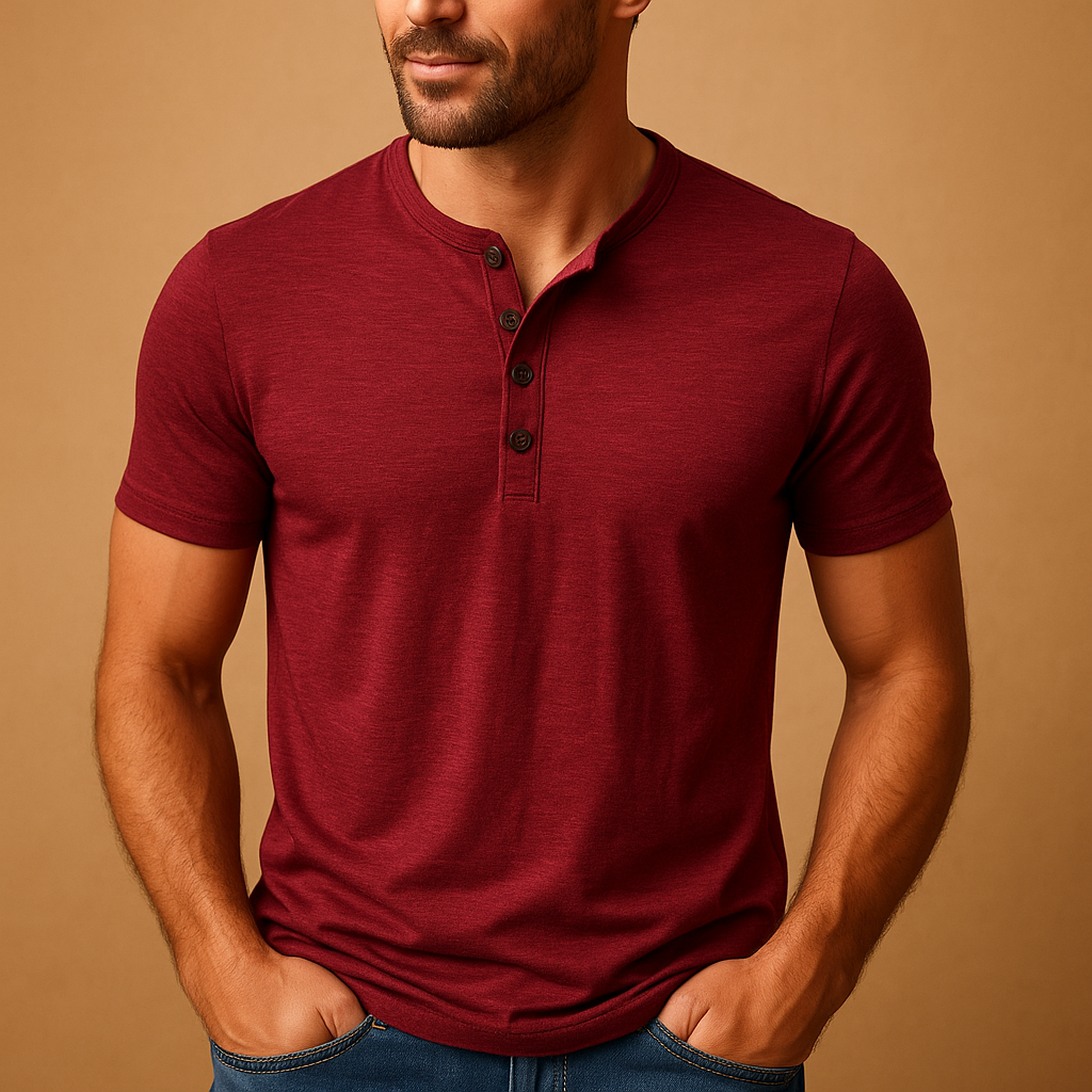 T Shirt – Knit Blend Crew Neck & Flexible Shape Movement