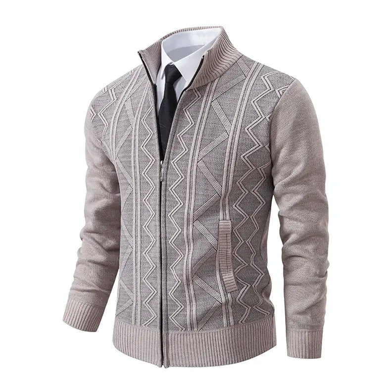 Classic Men's Zip Front Sweater