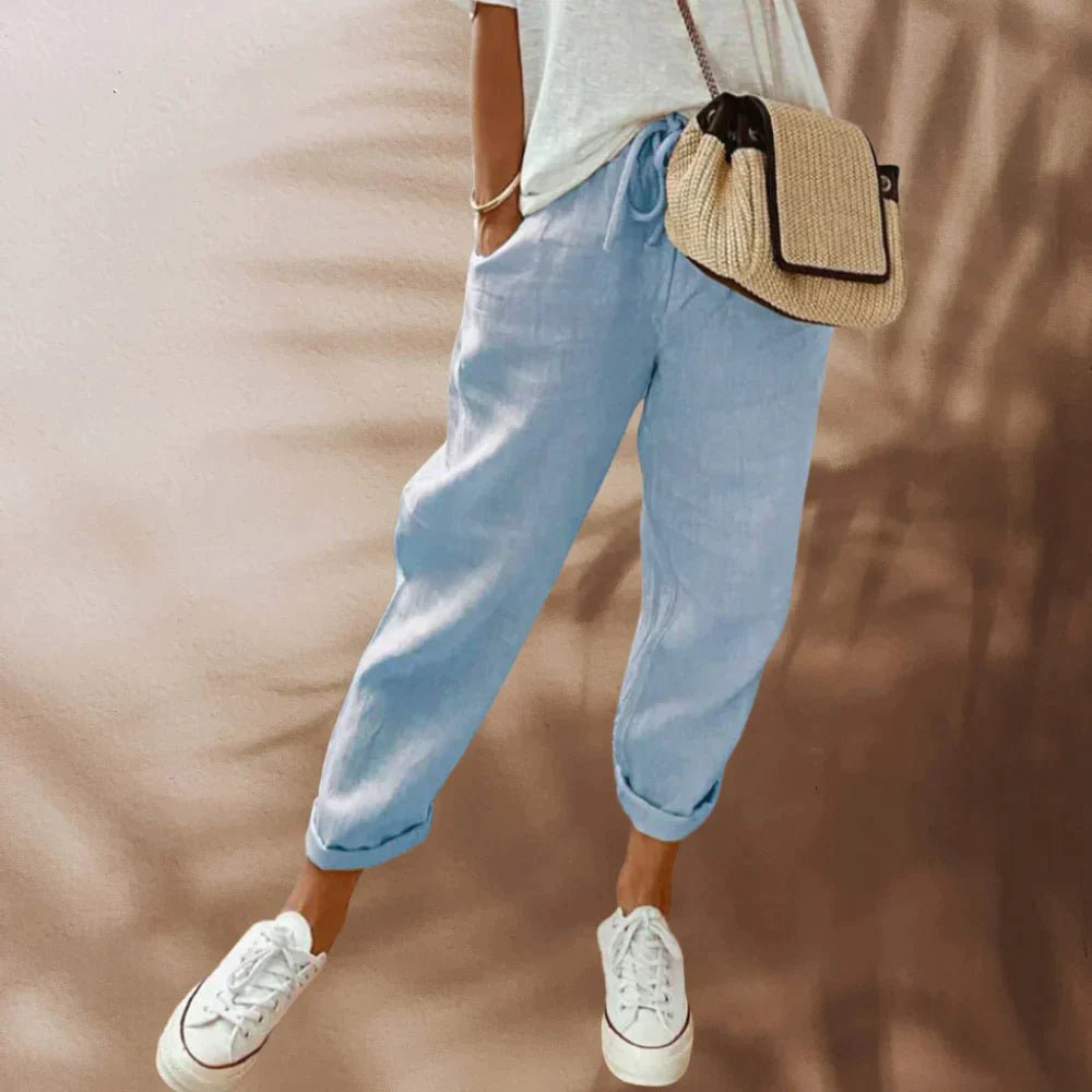 Women's Classic Straight Leg Comfort Pants - BritishElegance