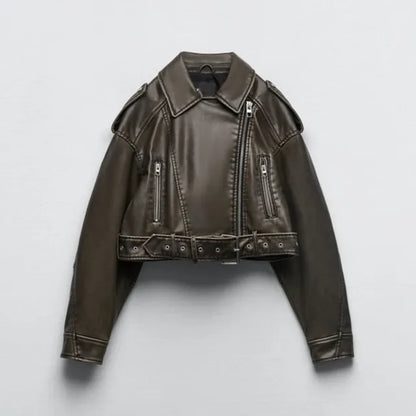 Aeliana – Modern Short Biker Jacket