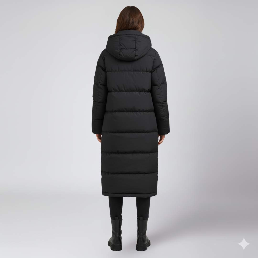 Liezel | Puffer Jacket - Long Hooded Quilted Winter Outerwear for Women