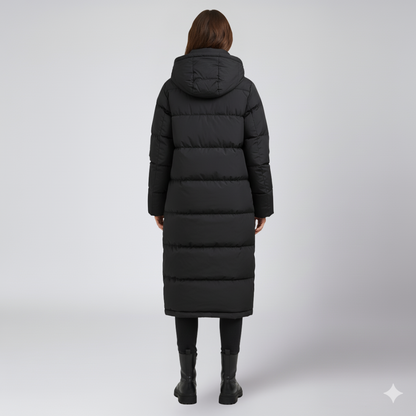 Liezel | Puffer Jacket - Long Hooded Quilted Winter Outerwear for Women
