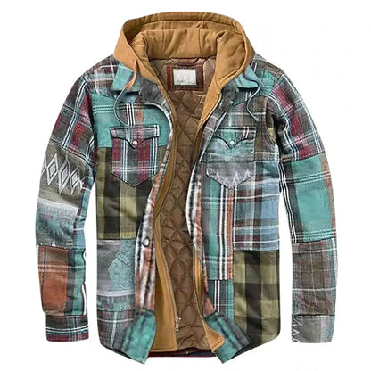 Flanel Jacket with Hood Men - Warm & Insulated