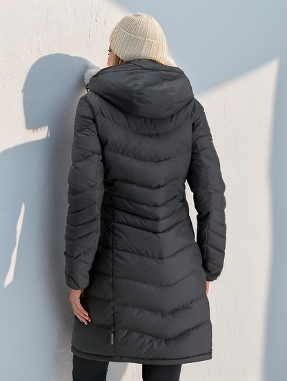 Eva long quilted jacket - Warm, lightweight and water-repellent