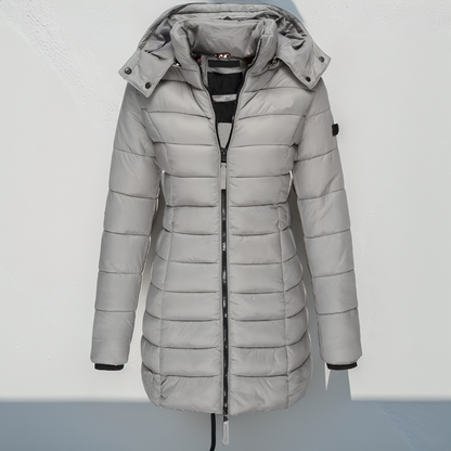 Eva long quilted jacket - Warm, lightweight and water-repellent