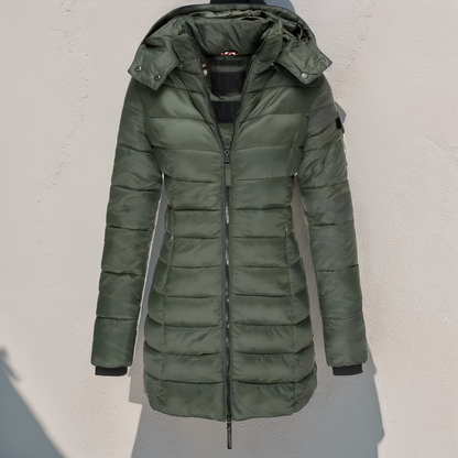 Eva long quilted jacket - Warm, lightweight and water-repellent