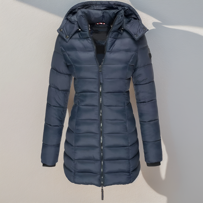 Eva long quilted jacket - Warm, lightweight and water-repellent