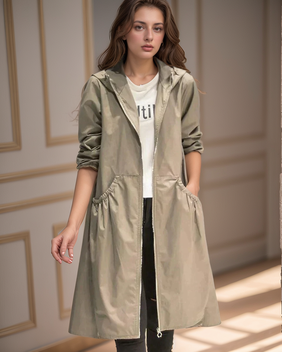 Slim Fit Women's Hoodie Coat - BritishElegance