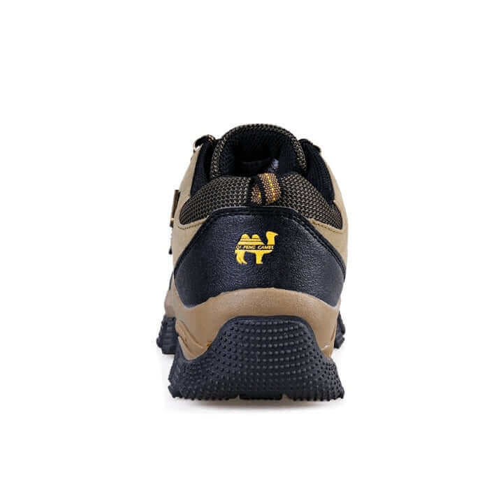 Camel - Waterproof Leather Hiking Walking Shoes Khaki