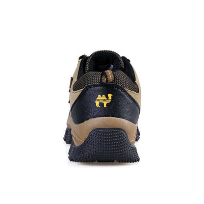 Camel - Waterproof Leather Hiking Walking Shoes Green