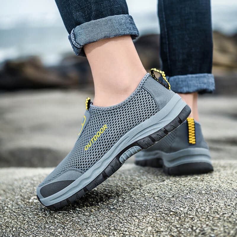Stretch Slip-on - Orthopaedic Walking Shoes Gray