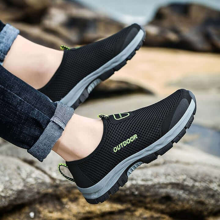 Stretch Slip-on - Orthopaedic Walking Shoes Black
