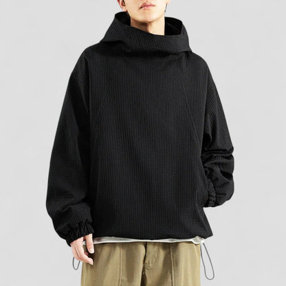 Men’s Textured Funnel Neck Hoodie