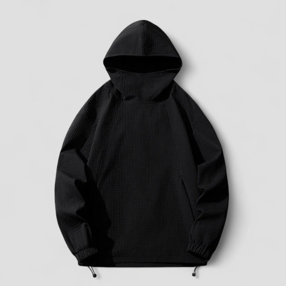 Men’s Textured Funnel Neck Hoodie